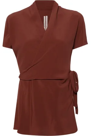 Rick Owens Blusa cruzada de crepé