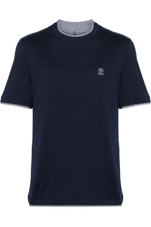 Brunello Cucinelli Playera con logo bordado