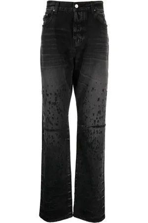 AMIRI Jeans rectos con efecto envejecido