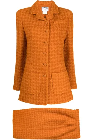 CHANEL Traje de falda de tweed 1995