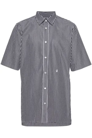 Maison Margiela Camisa con logo bordado y estampado de rayas