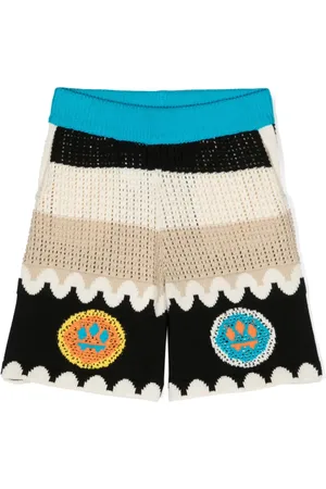 BARROW Shorts tejidos de crochet con diseño color block