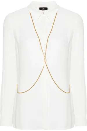 Elisabetta Franchi Blusa con detalle de cadena