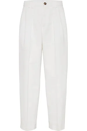 Brunello Cucinelli Pantalones tapered con pinzas