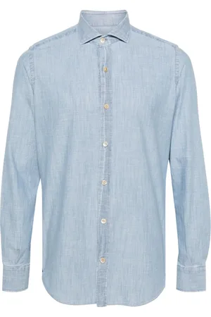 ELEVENTY Camisa de tejido cambray con botones