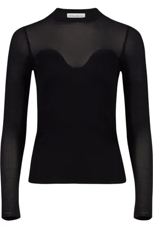 Nina Ricci Top de tejido fino semitransparente