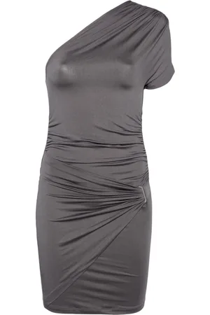 REMAIN Vestido corto con hombro descubierto y cinturón