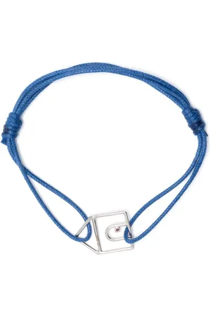 Aliita Pulsera Casita en oro blanco de 9kt con rubí