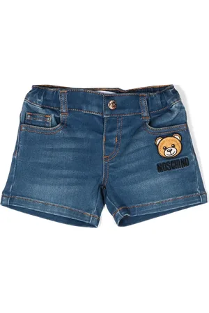 Moschino Falda de mezclilla con aplique Teddy Bear