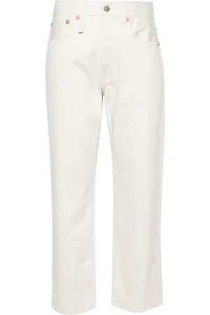 R13 Pantalones boyfriend con tiro medio