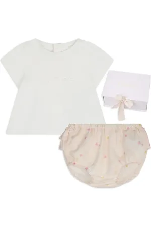 Chloé Conjunto de shorts con estrellas estampadas y volantes