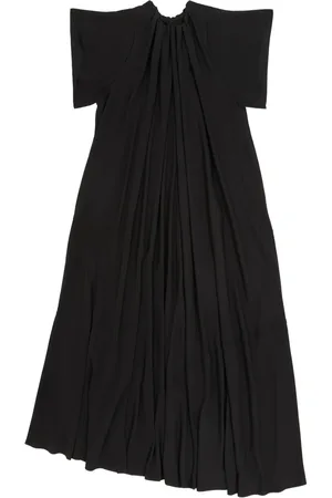 Maison Margiela Vestido largo con diseño fruncido manga larga