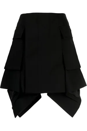 SACAI Falda corta con diseño asimétrico