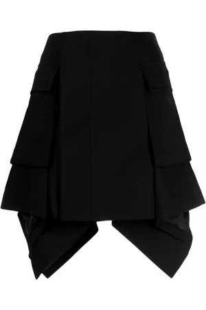 SACAI Falda corta con diseño asimétrico