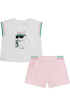 Karl Lagerfeld Conjunto de shorts con motivo Ikonik Choupette