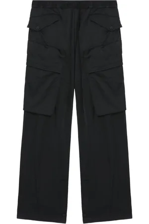 JULIUS Pantalones anchos con cordones en la pretina y paneles