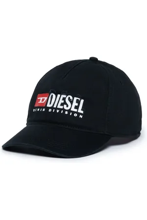 Diesel Gorra con detalle rasgado y logo estampado