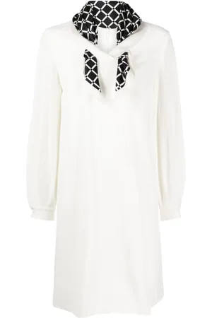 Paule Ka Vestido midi de crepé con mascada