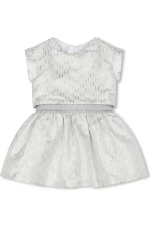 Karl Lagerfeld Vestido con acabado metalizado y logo en jacquard