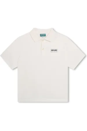 Kenzo Playera tipo polo de piqué con logo estampado