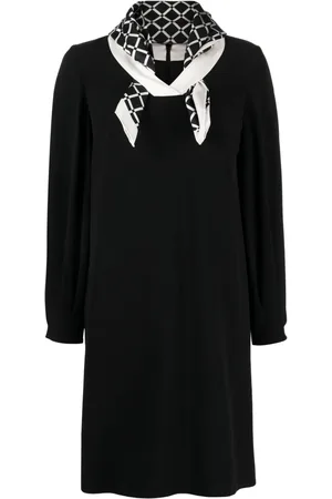Paule Ka Vestido midi de crepé con mascada