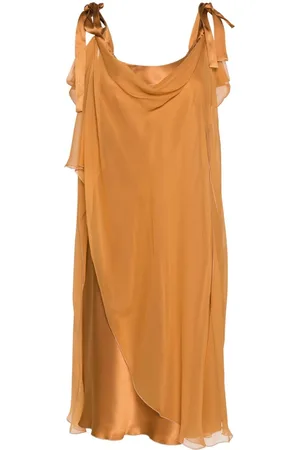 Alberta Ferretti Vestido de seda con capas