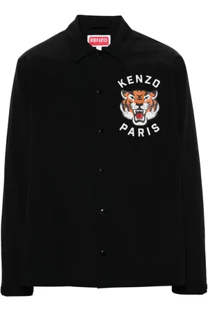 Kenzo Chamarra impermeable con estampado de tigre