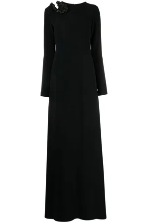 Stella McCartney Vestido largo con abertura y detalles de cristal