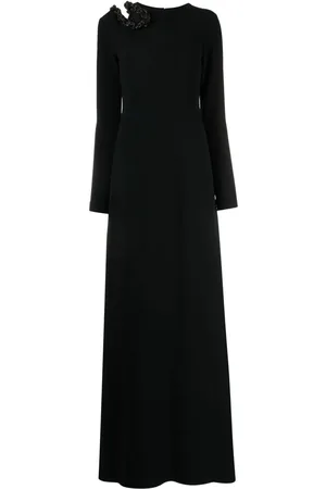 Stella McCartney Vestido largo con abertura y detalles de cristal