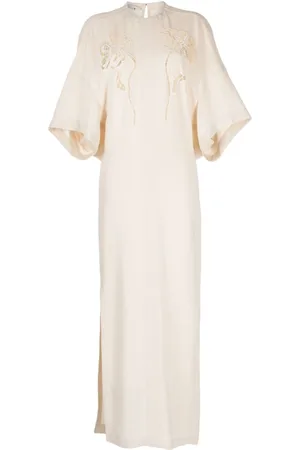Stella McCartney Vestido largo con bordado inglés