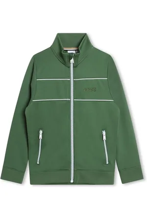 HUGO BOSS Chamarra con logo bordado y cierre