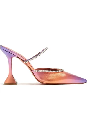 Amina Muaddi Mules Gilda con tacón de 95mm