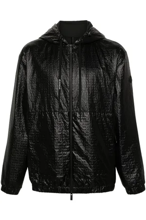 Moncler Chamarra con capucha y logo en relieve