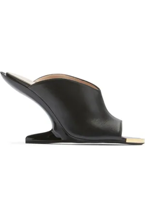 Nº21 Mules con placa del logo y tacón de 100mm