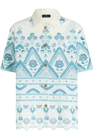 Etro Camisa con bordado inglés