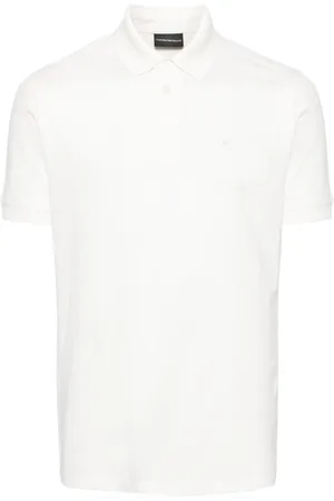Emporio Armani Playera tipo polo de piqué con logo bordado