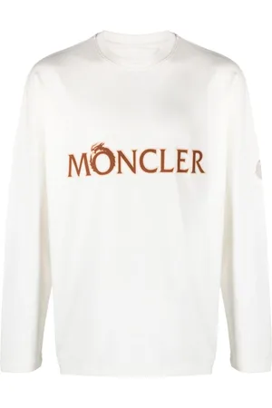 Moncler Playera manga larga con logo estampado