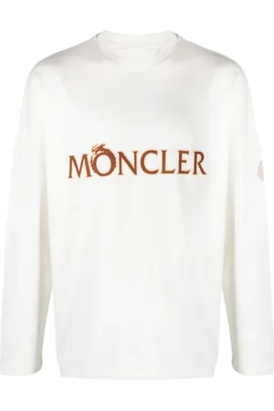 Moncler Playera manga larga con logo estampado