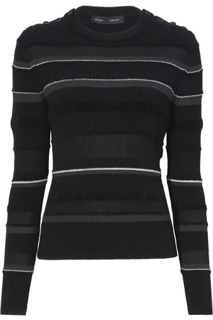 Proenza Schouler Sudadera tejida de canalé con motivo de rayas