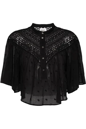 Marant Etoile Camisa Safi con bordado inglés