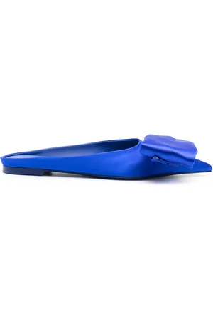 Salvatore Ferragamo Mules de satén con moño asimétrico