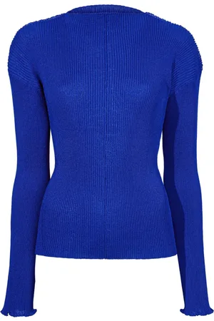 Proenza Schouler Sudadera de canalé con cuello falso