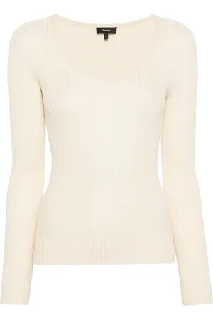 THEORY Suéter de tejido fino con cuello en V