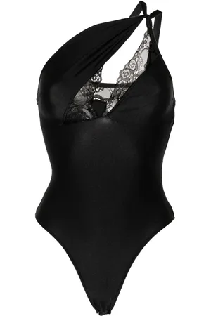 COPERNI Body asimétrico con detalles de encaje