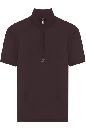 Courrèges Playera con aplique del logo y cuello falso