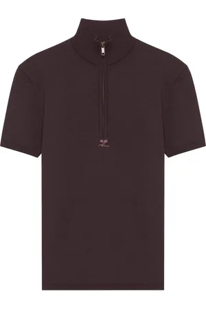 Courrèges Playera con aplique del logo y cuello falso