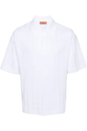 Missoni Playera tipo polo con motivo en zigzag
