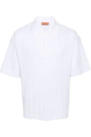 Missoni Playera tipo polo con motivo en zigzag
