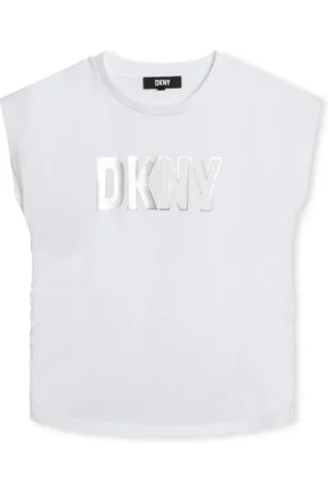 DKNY Playera con logo metalizado