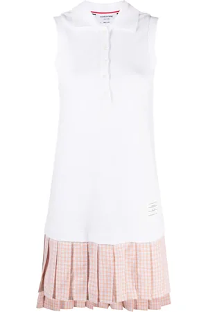 Thom Browne Vestido estilo playera tipo polo con panel plisado
